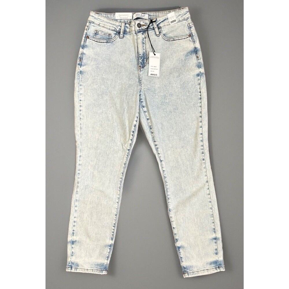 NWT Judy Blue Jeans Womens 9/29 High Rise Slim Fit Light Blue Denim Pants